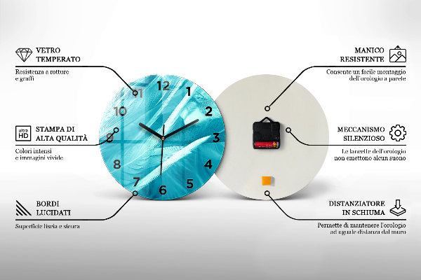 Reloj de pared redondo Hombre en la luna de fondo