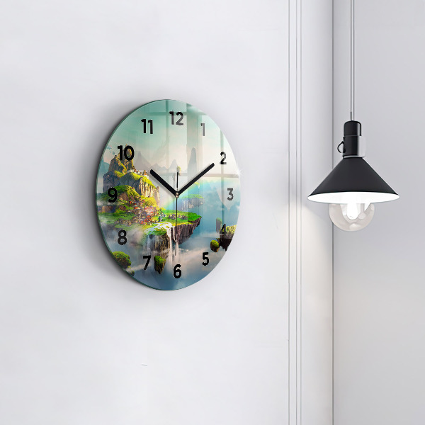 Reloj de pared redondo Escenas chinas de fantasía