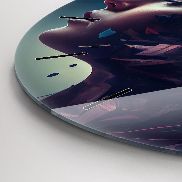 Reloj redondo pared Mujer abstracta emocional