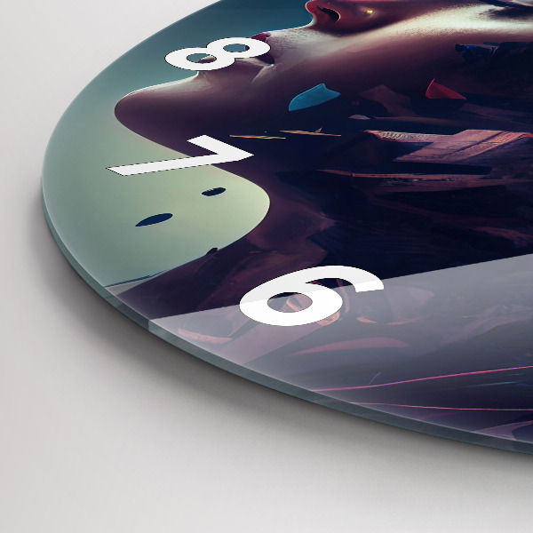 Reloj redondo pared Mujer abstracta emocional