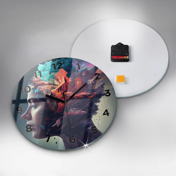 Reloj redondo pared Mujer abstracta emocional