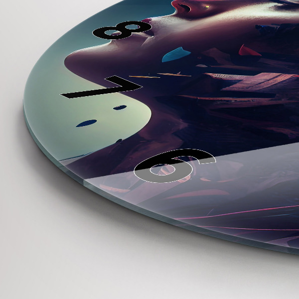 Reloj redondo pared Mujer abstracta emocional