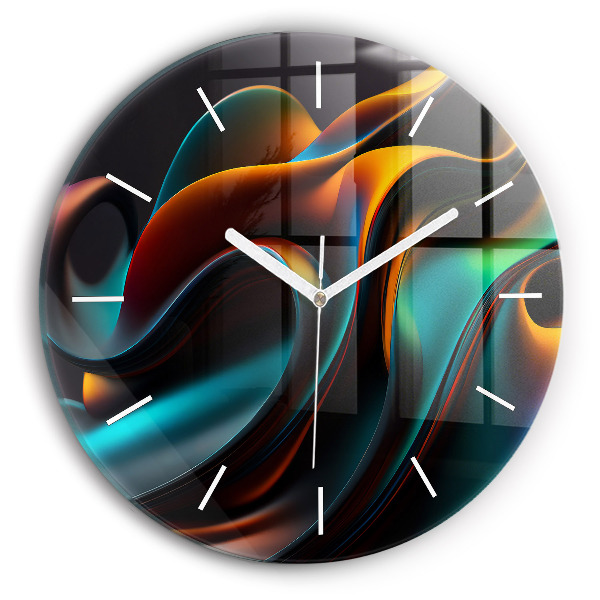 Reloj de pared redondo Ola futurista