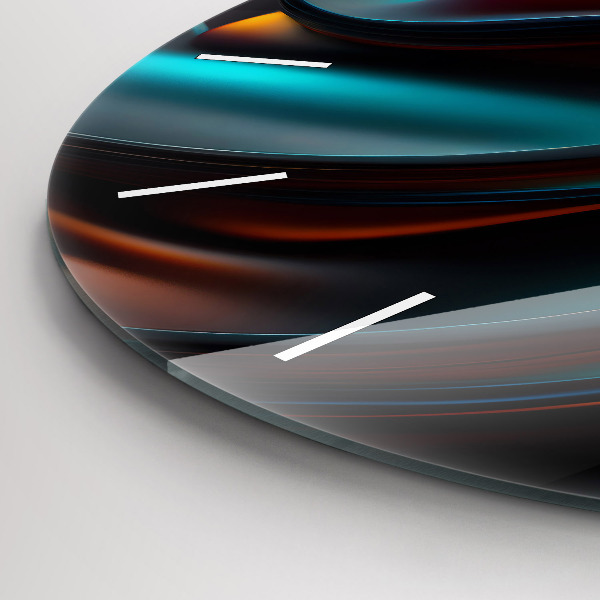 Reloj de pared redondo Ola futurista