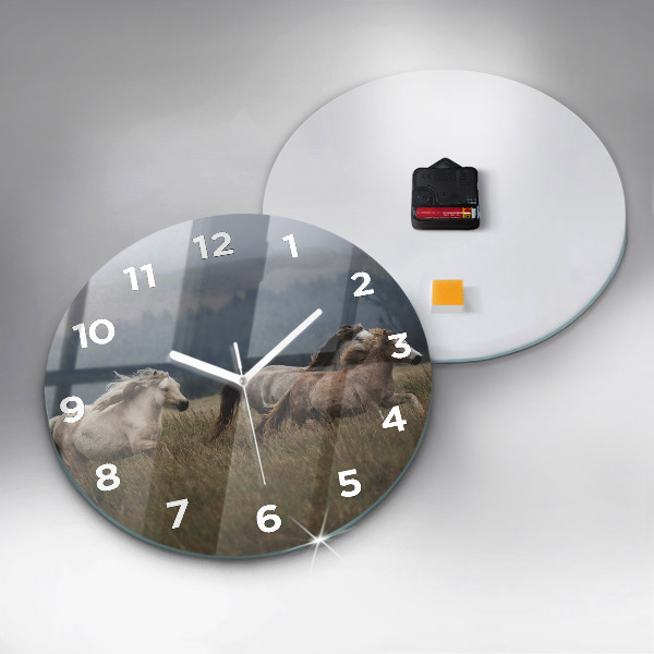 Reloj de pared redondo Caballos al galope