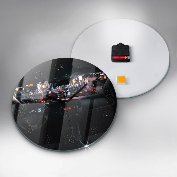 Reloj de pared redondo Coche en Tokio