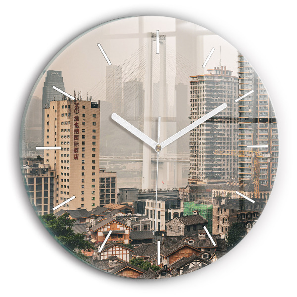 Reloj de pared redondo Casco antiguo de Chongqing