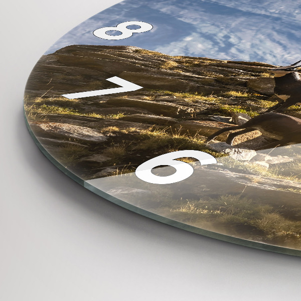 Reloj redondo pared Cabra en el Valle de Aosta