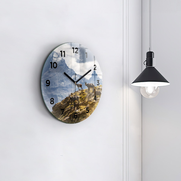 Reloj redondo pared Cabra en el Valle de Aosta