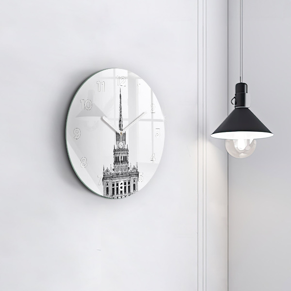 Reloj de cristal redondo Palacio de la Cultura y la Ciencia