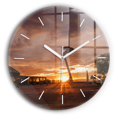 Reloj de cristal redondo Parque Olímpico de Barcelona