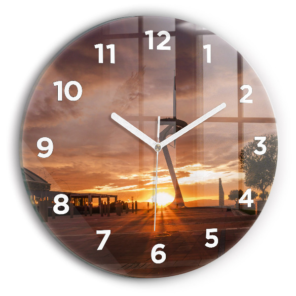 Reloj de cristal redondo Parque Olímpico de Barcelona