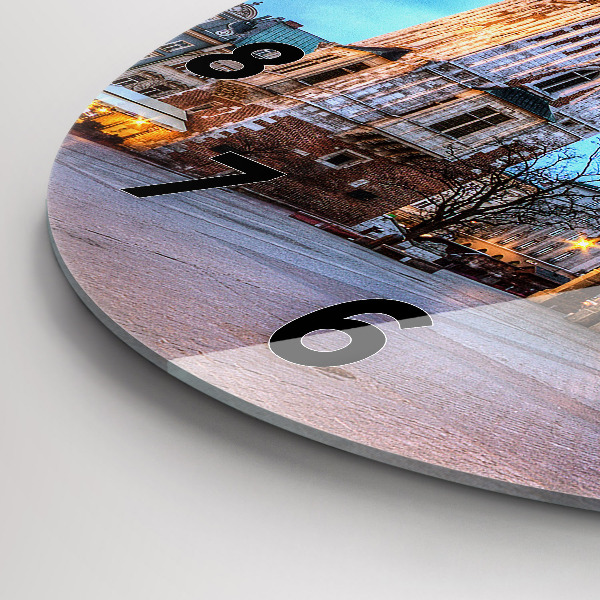 Reloj redondo pared Plaza del Mercado Principal en Cracovia