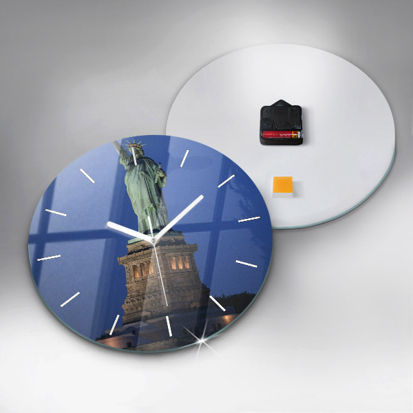 Reloj de cristal redondo Estatua de la Libertad en Nueva York