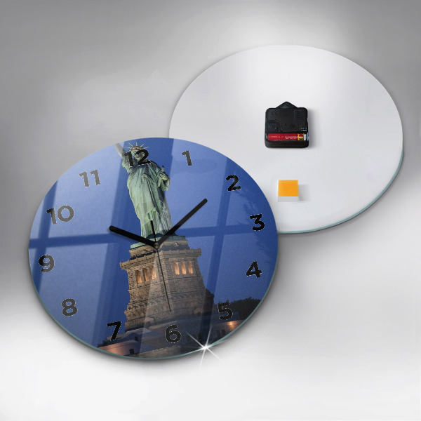 Reloj de cristal redondo Estatua de la Libertad en Nueva York