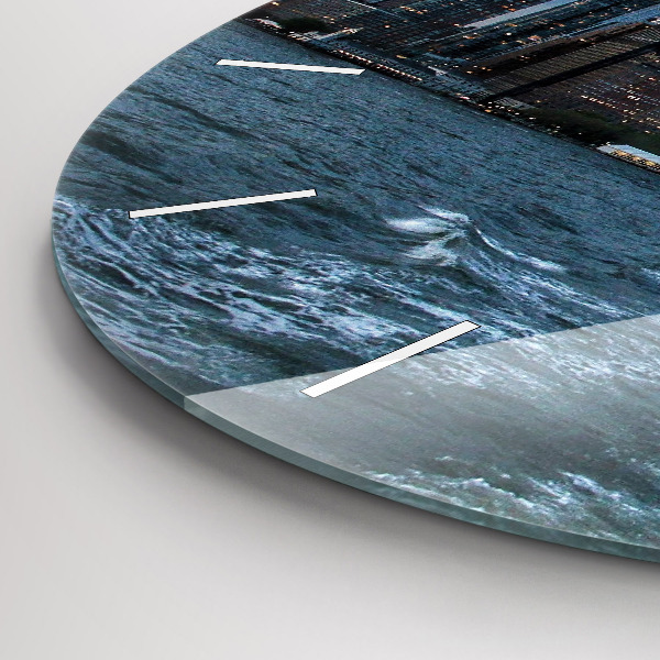 Reloj de cristal redondo Panorama de Nueva York