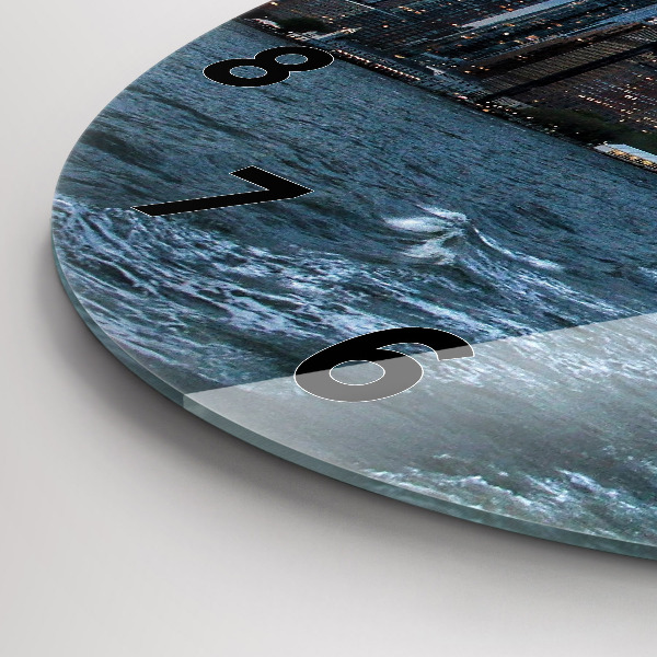 Reloj de cristal redondo Panorama de Nueva York