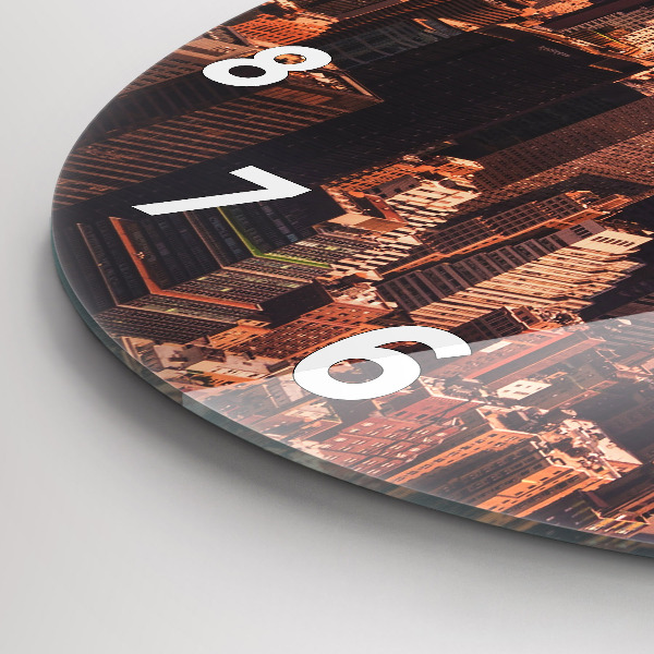 Reloj de pared redondo Panorama de la ciudad oeste