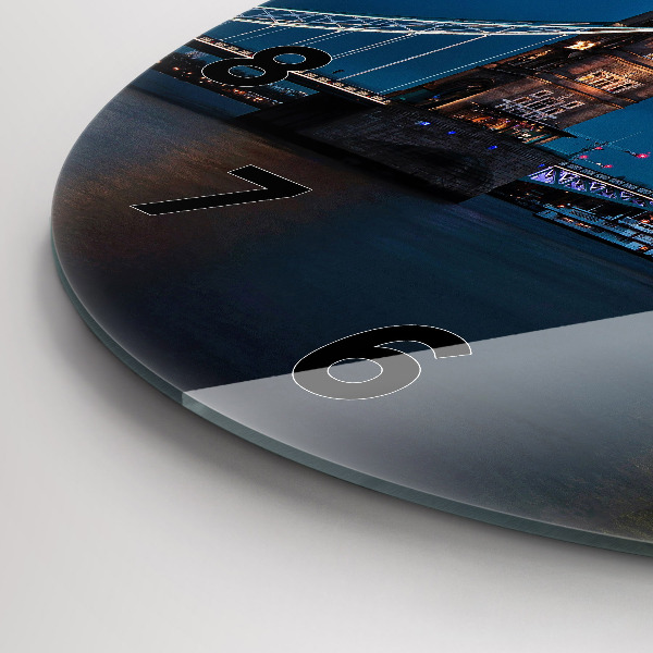 Reloj de pared redondo Tower Bridge Londres de noche