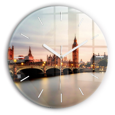 Reloj de cristal redondo Big Ben, horizonte de Londres