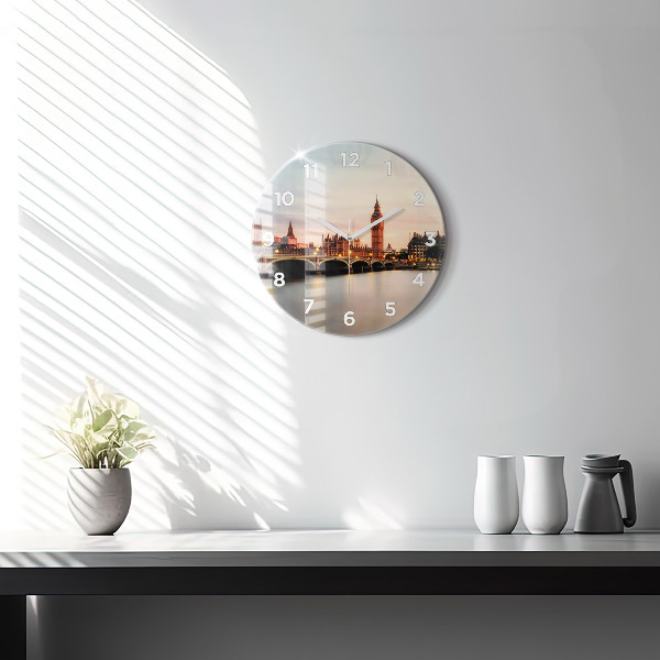 Reloj de cristal redondo Big Ben, horizonte de Londres