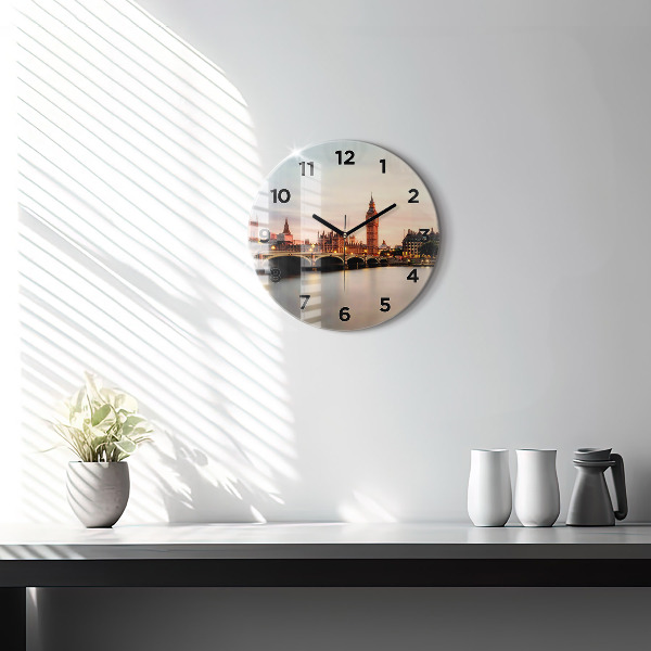 Reloj de cristal redondo Big Ben, horizonte de Londres