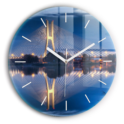 Reloj de pared redondo Puente Rędziński Wroclaw