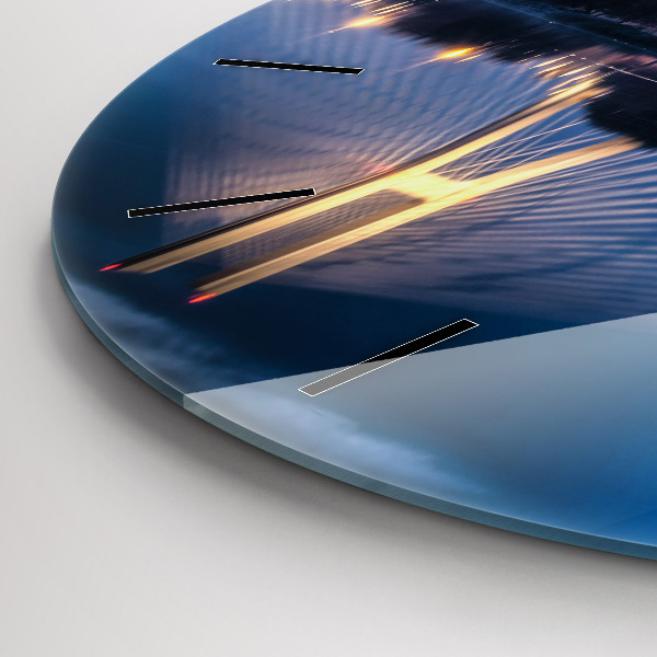 Reloj de pared redondo Puente Rędziński Wroclaw