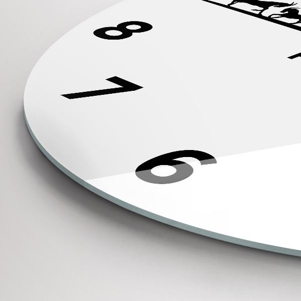 Reloj de pared redondo Gráfico del horizonte de Poznan