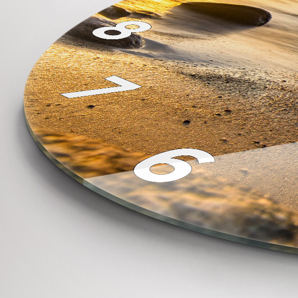 Reloj de cristal redondo Amanecer Mar Báltico