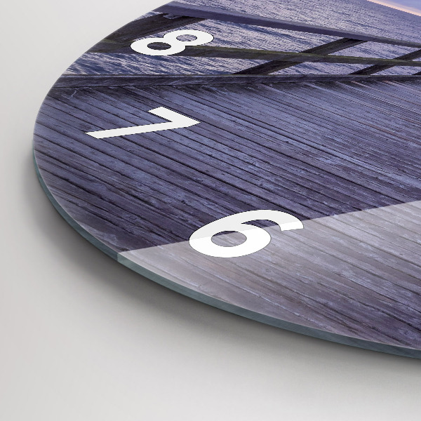 Reloj de cristal redondo Muelle en el mar Báltico