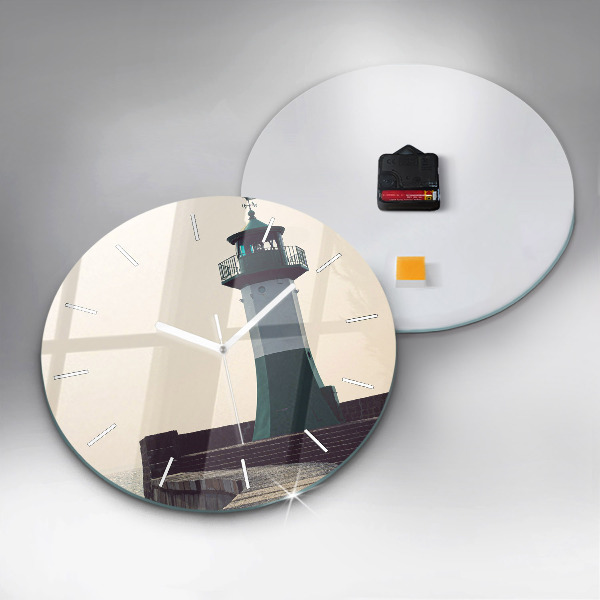 Reloj redondo pared Faro y mar