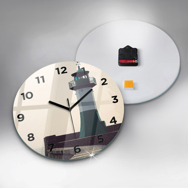 Reloj redondo pared Faro y mar