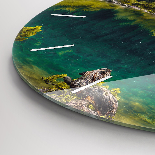 Reloj de pared redondo Morskie Oko en los montes Tatra