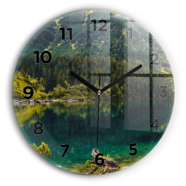 Reloj de pared redondo Morskie Oko en los montes Tatra