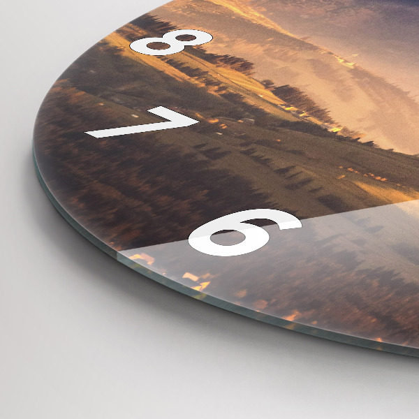 Reloj de pared redondo Panorama invernal de los Tatras