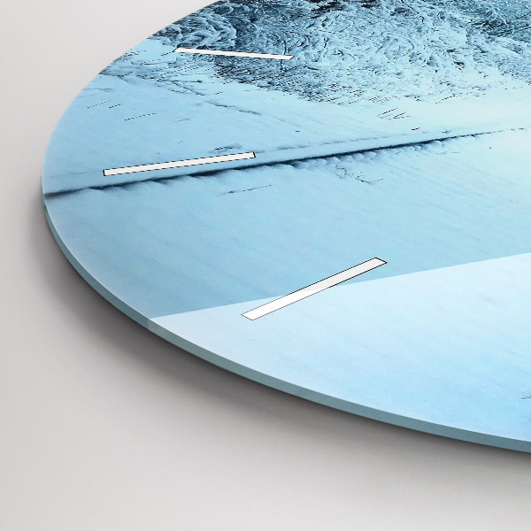 Reloj de cristal redondo Ciervos en las vías