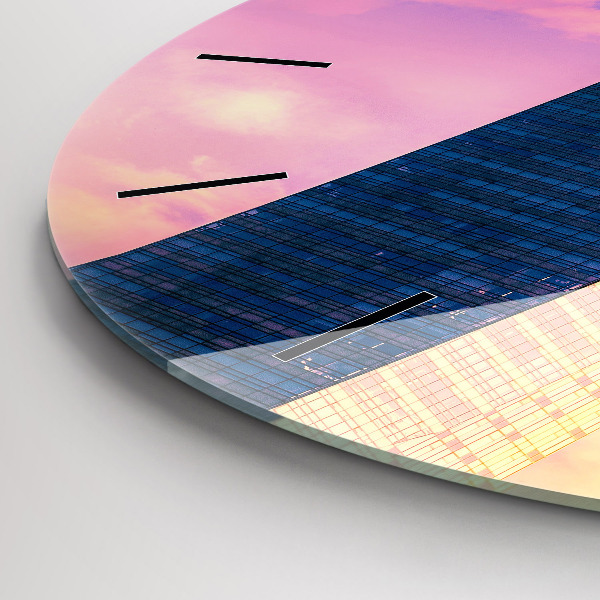 Reloj de cristal redondo Rascacielos en Varsovia