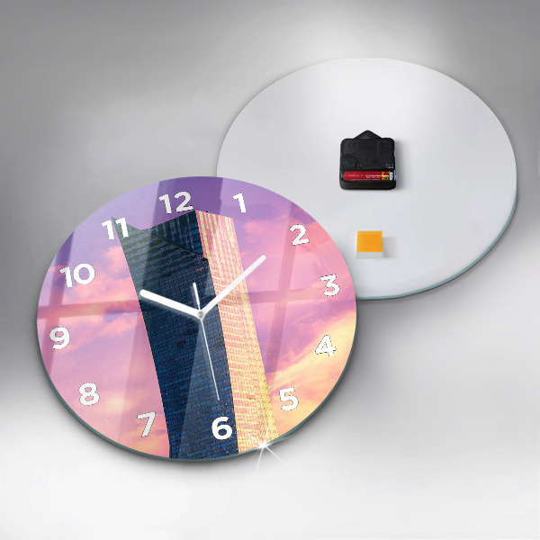Reloj de cristal redondo Rascacielos en Varsovia