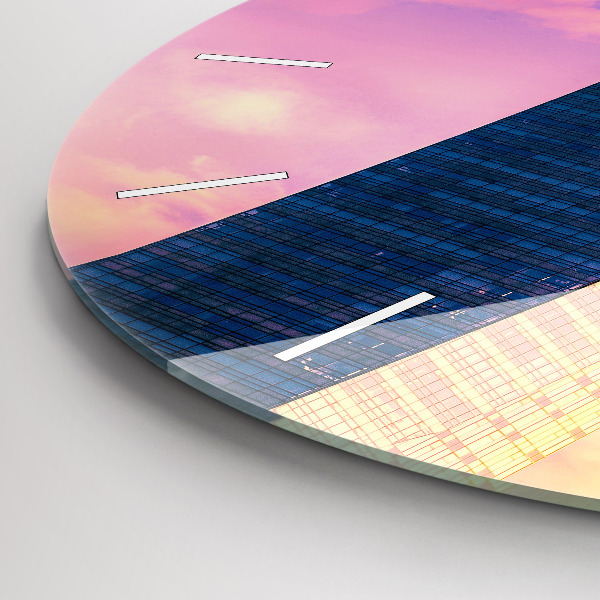 Reloj de cristal redondo Rascacielos en Varsovia