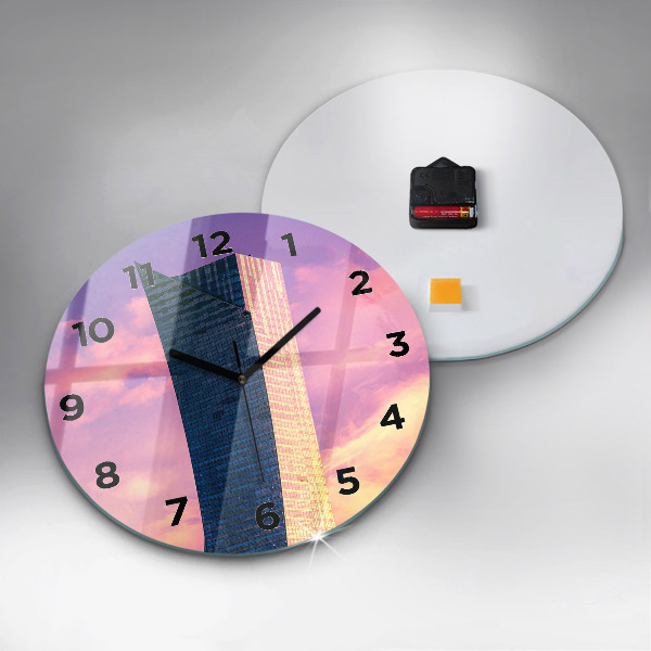 Reloj de cristal redondo Rascacielos en Varsovia