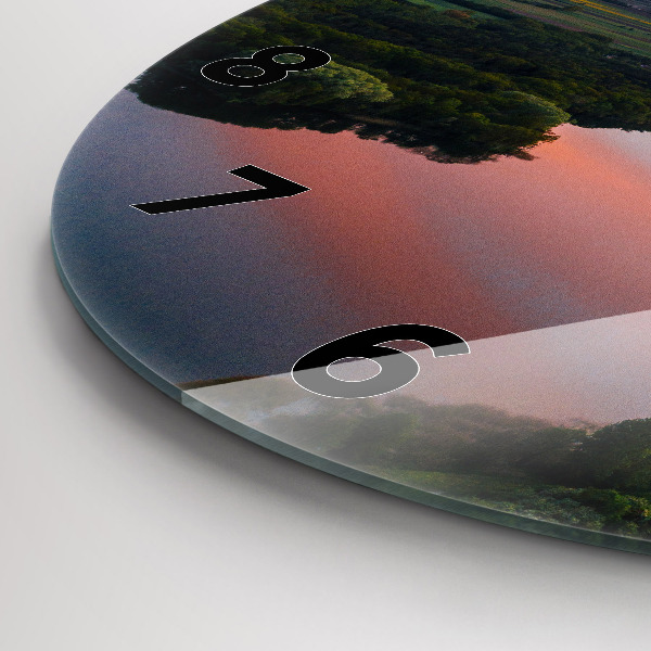 Reloj de pared redondo Lago a vista de pájaro