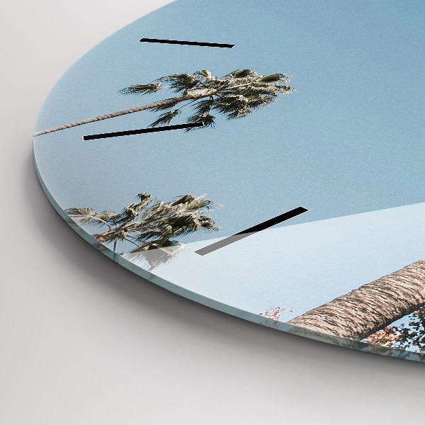 Reloj de pared redondo Palmeras en Los Ángeles