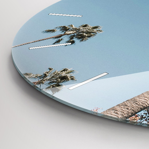 Reloj de pared redondo Palmeras en Los Ángeles