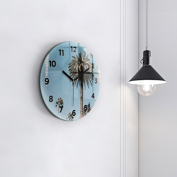 Reloj de pared redondo Palmeras en Los Ángeles