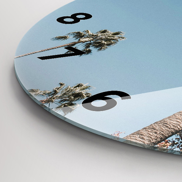 Reloj de pared redondo Palmeras en Los Ángeles