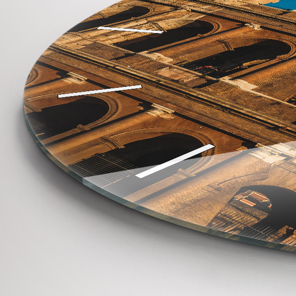 Reloj redondo pared Coliseo en Italia