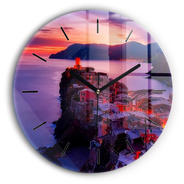 Reloj de cristal redondo Pie de foto