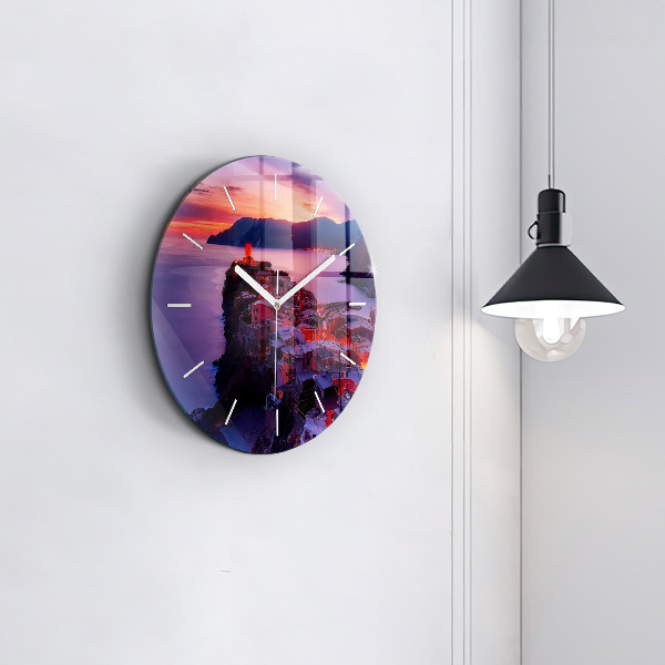 Reloj de cristal redondo Pie de foto