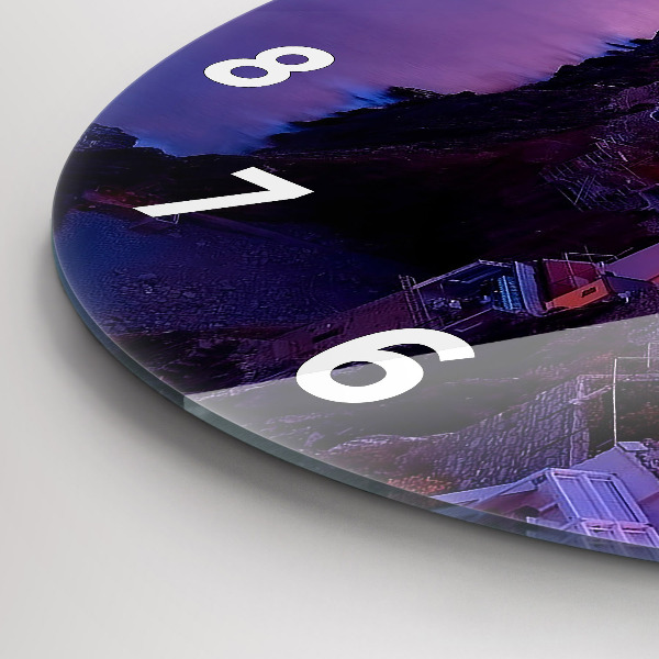 Reloj de cristal redondo Pie de foto